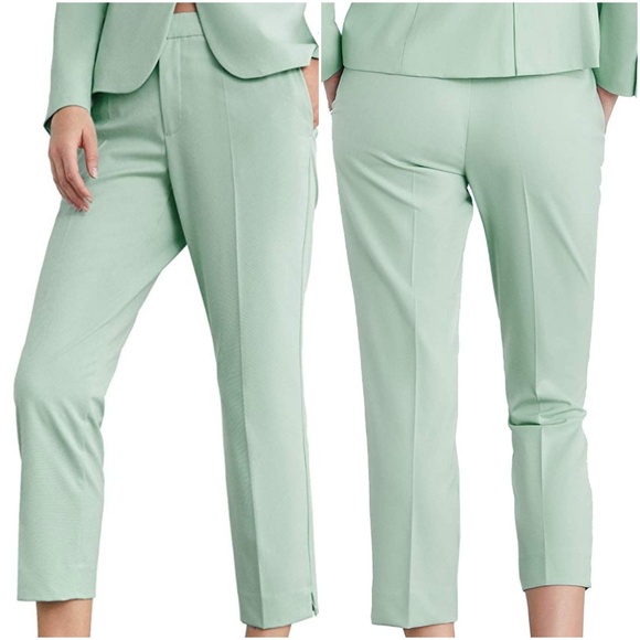 zara trousers green